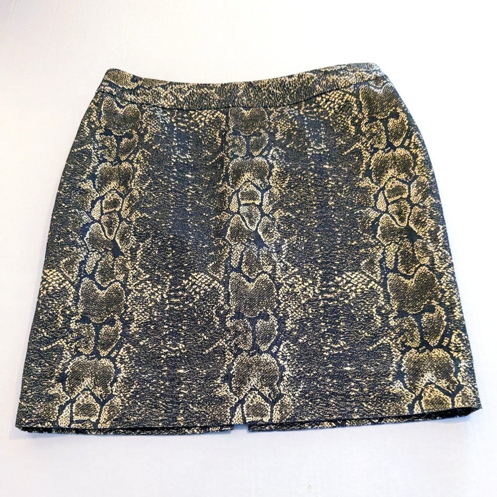 WORTHINGTON Women's Metallic Pencil Skirt,  Size 6,  Snakeskin Print NWOT
